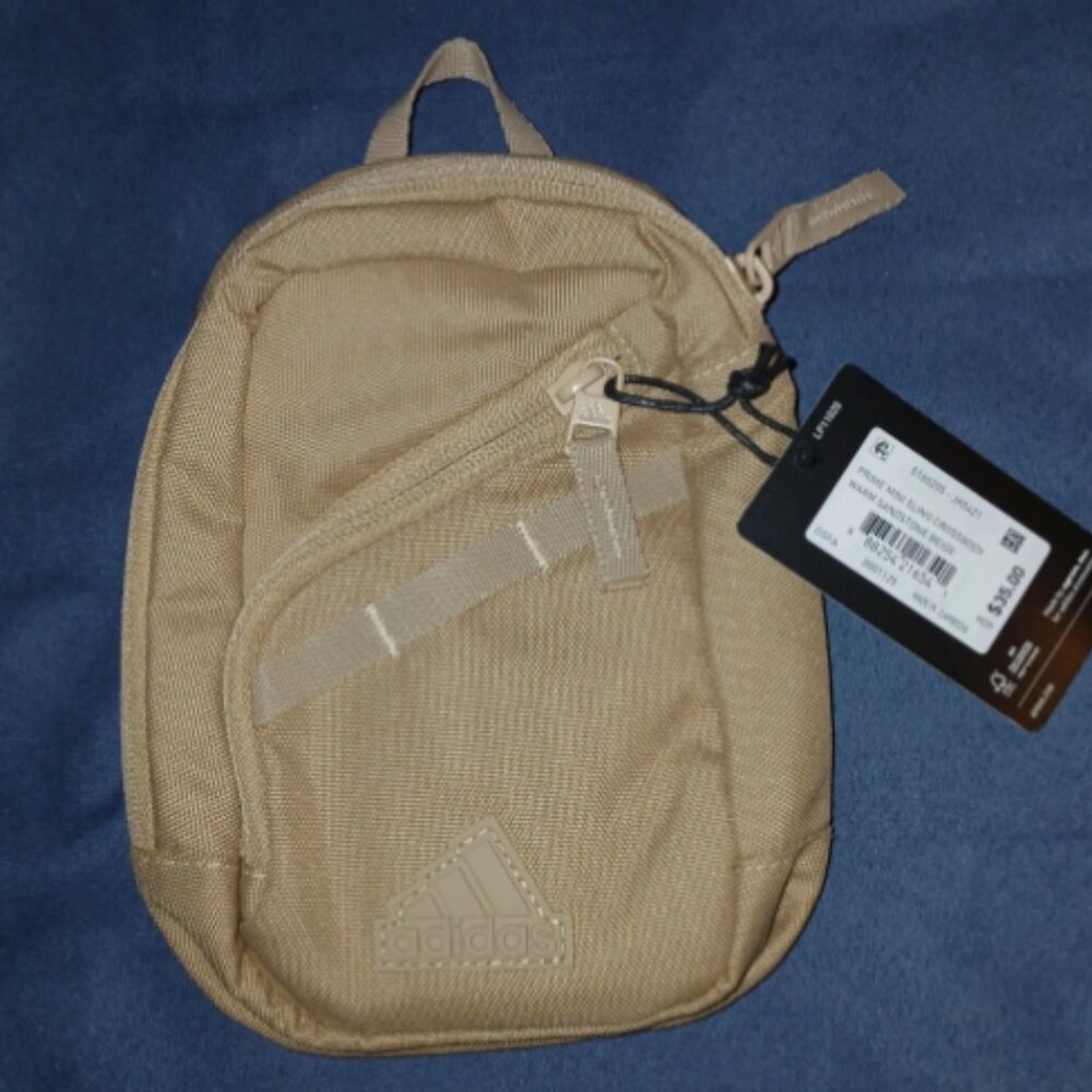Adidas Prime Mini Sling Crossbody Beige Fanny Waist Pack Bag NEW